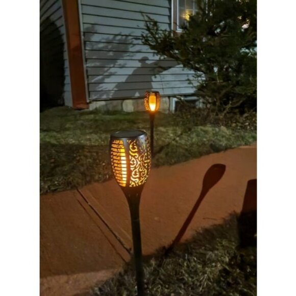 Upgraded Solar Lights Outdoor, 6 Pack Flickering Flame Solar Torch Lights - Picture 1 of 2